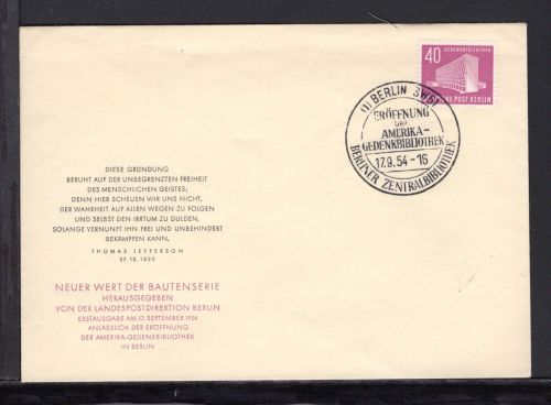 Berlin MiNr. 122 Ersttagsbriefe/ FDC