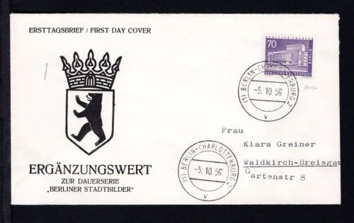 Berlin MiNr. 152 Ersttagsbriefe/ FDC Berliner Stadtbilder