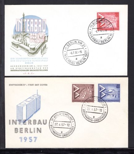 Berlin MiNr. 160-162 Ersttagsbriefe/ FDC Interbau