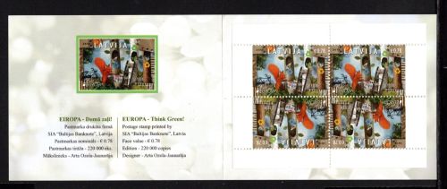 Lettland Markenheft mit MiNr. 981 postfrisch Cept 2016