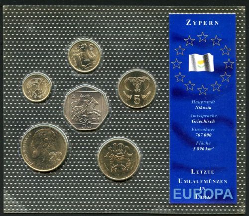 Zypern KMS aus div. Prägejahren im Blister unzirkuliert