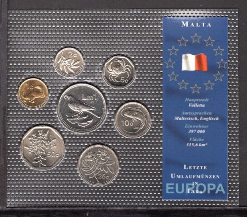 Malta KMS aus div. Prägejahren im Blister unzirkuliert