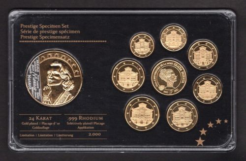 Monaco Specimen Satz "Grace Kelly" vergoldet PP