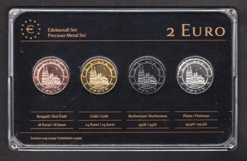 Bund 2011 2 Euro Edelmetall-Set "Kölner Dom" unzirkuliert