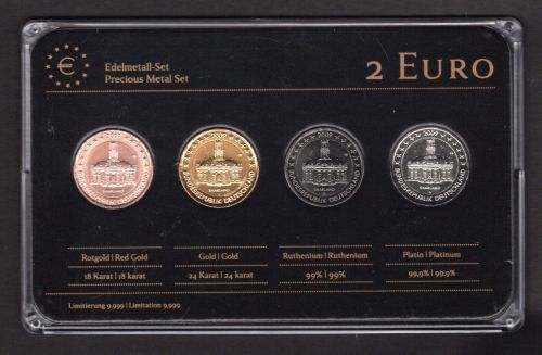 Bund 2009 2 Euro Edelmetall-Set "Saarland" unzirkuliert