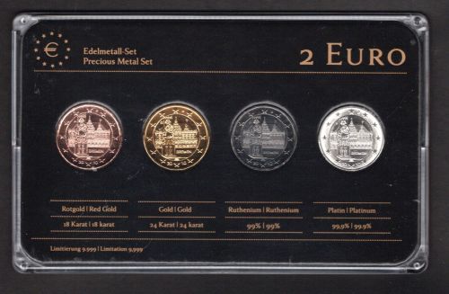 Bund 2010 2 Euro Edelmetall-Set "Bremen" unzirkuliert