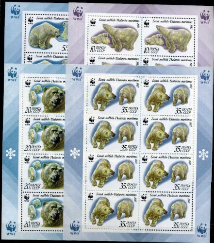 Sowjetunion Kleinbögen MiNr. 5694-5697 postfrisch Eisbären