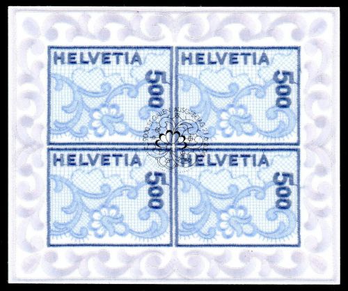 Schweiz Kleinbogen MiNr. 1726 Ersttagssonderstempel Stoffmarke