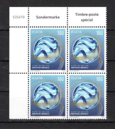 Schweiz 4er Block Eckrand oben links MiNr. 2964 postfrisch UPU