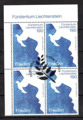 Liechtenstein 4er Block MiNr. 2121 Ersttagssonderstempel Frieden