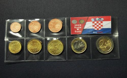 Kroatien 2023 Kursmünzsatz/ KMS lose im Blister unzirkuliert