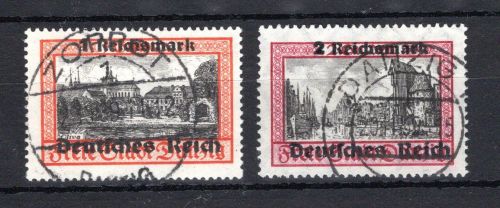 Deutsches Reich MiNr. 728-729 Vollstempel geprüft Schlegel