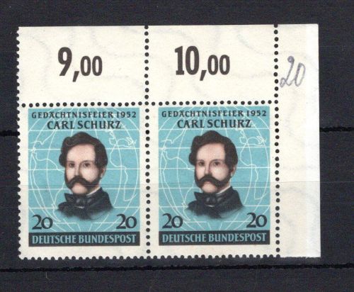 Bund waag. Paar Eckrand or MiNr. 155 postfrisch ungefaltet