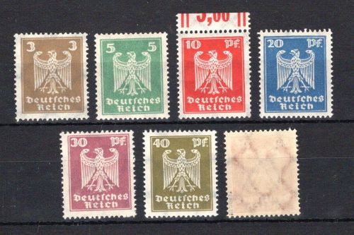 Weimar MiNr. 355-361 postfrisch 50 Pf. geprüft Schlegel