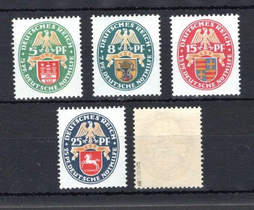 Weimar MiNr. 425-429 postfrisch 50 Pf. geprüft Schlegel