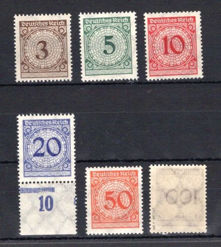 Weimar MiNr. 338-343 P postfrisch 100 Pf. geprüft Schlegel