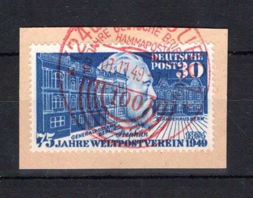 Bund MiNr. 116 Briefstück roter Sonderstempel