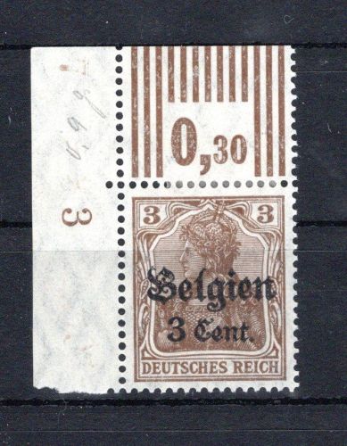 Dt. Besetzung WK I LP Belgien MiNr. 11 a II W OR Falz geprüft Hey