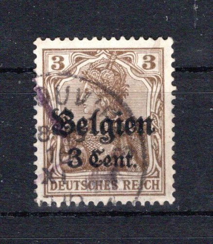 Dt. Besetzung WK I LP Belgien MiNr. 11 a II gestempelt geprüft Hey