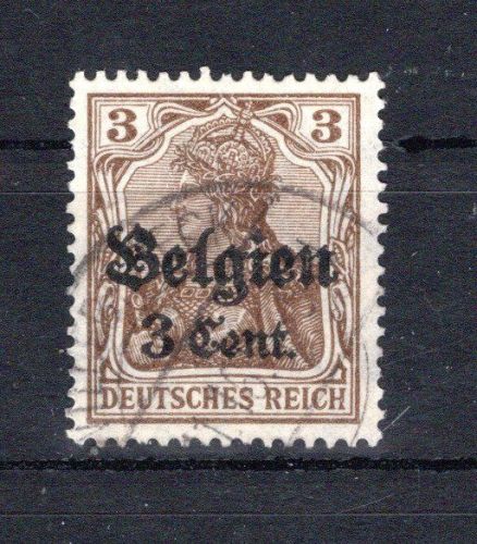 Dt. Besetzung WK I LP Belgien MiNr. 11 a II gestempelt geprüft Hey