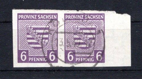 SBZ Provinz Sachsen MiNr. 69 Xa I + 69 Xa gestempelt geprüft Ströh