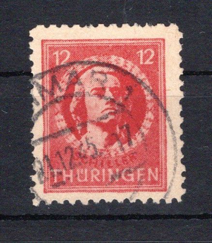 SBZ Thüringen MiNr. 97 A X bat gestempelt geprüft Ströh