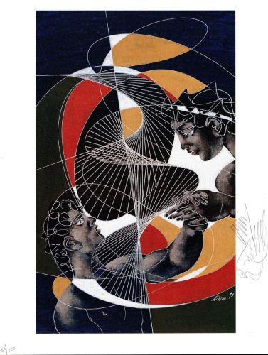 UNO New York Hans Erni, Lithographie 150/750, handsigniert