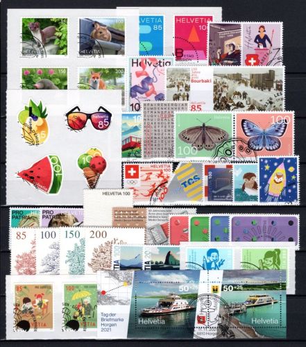 Schweiz Jahrgang 2021 Ersttagssonderstempel Bl. 81/ MiNr. 2744 fehlen