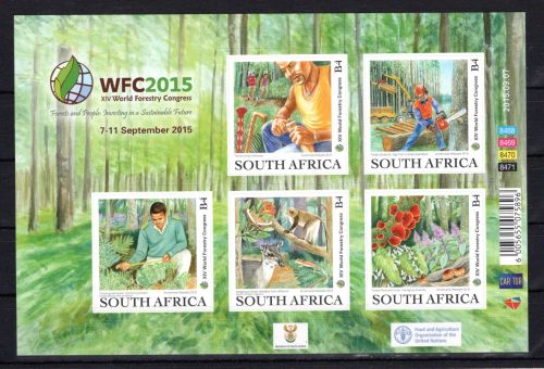 Südafrika MiNr. 2396-2400 Kleinbogen 2015 postfrisch Pilze