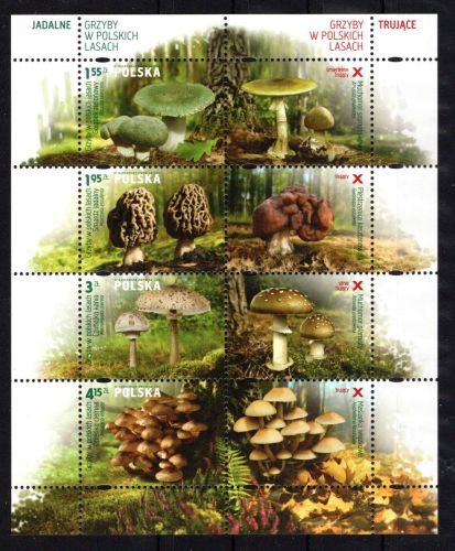 Polen MiNr. Block 210 postfrisch Pilze