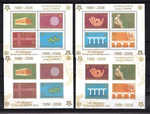 Jugoslawien MiNr. Block 59-60 A+B postfrisch 50 Jahre Europamarken