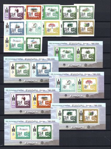 Mongolei MiNr. 3584-95 B + Block 355-60 postfrisch 50 J. Europamarken