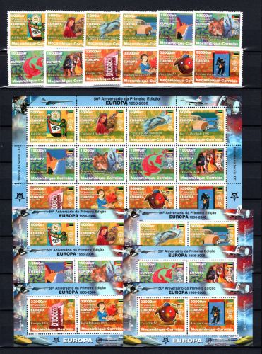 Mosambik MiNr. 2853-2864 + Block 201-266 postfrisch 50 J. Europamarken