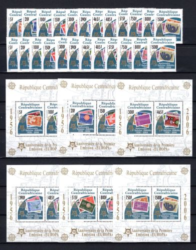 Zentralafr. Rep. MiNr. 2913-24 + Block 678-83 postfrisch 50 J. Europamarken