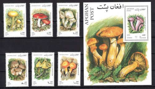 Afghanistan MiNr. 1951-1956 Satz und Block 120 postfrisch Pilze