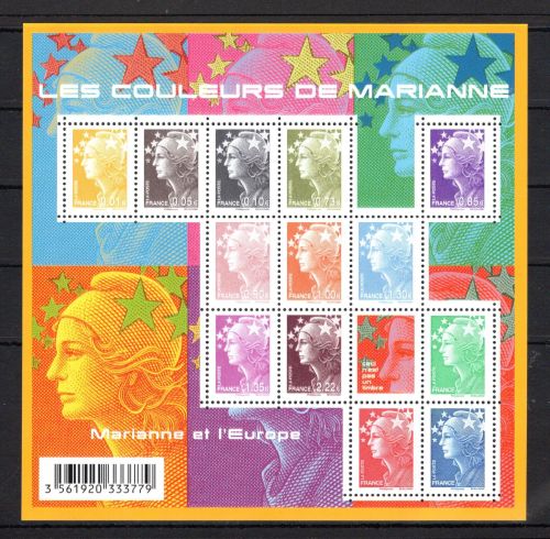 Frankreich ZD-Bogen MiNr. 4608 ff postfrisch Marianne