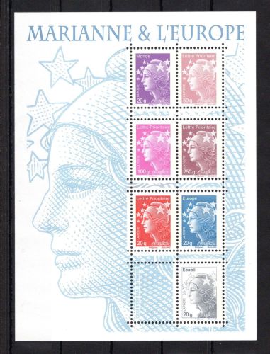 Frankreich ZD-Bogen MiNr. 5139-5145 postfrisch Marianne