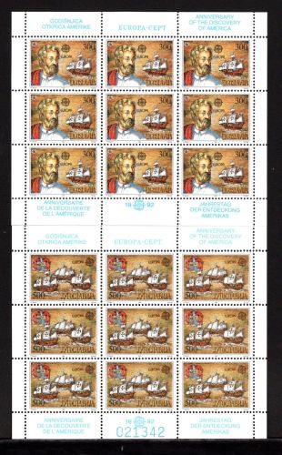 Jugoslawien Kleinbögen MiNr. 2534-2535 postfrisch Cept 1992