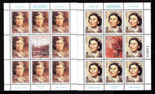 Jugoslawien Kleinbögen MiNr. 2777-2778 postfrisch Cept 1996