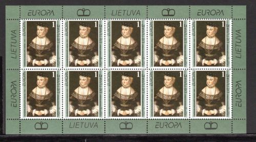 Litauen Kleinbogen MiNr. 608 postfrisch Cept 1996