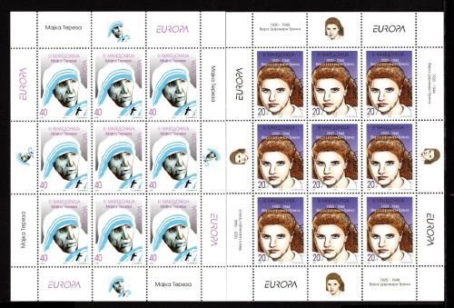 Makedonien Kleinbögen MiNr. 74-75 postfrisch Cept 1996