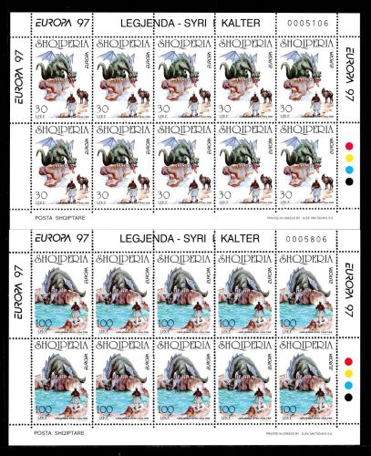 Albanien Kleinbögen MiNr. 2619-2620 postfrisch Cept 1997