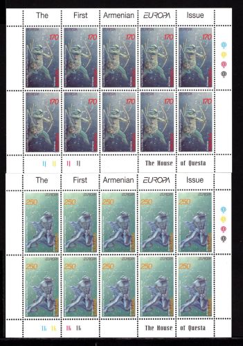 Armenien Kleinbögen MiNr. 317-318 postfrisch Cept 1997