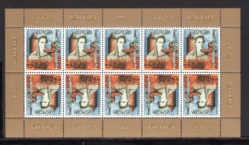 Lettland Kleinbogen MiNr. 453 postfrisch Cept 1997