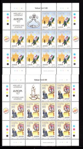 Malta Kleinbögen MiNr. 1012-1013 postfrisch Cept 1997