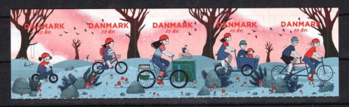 Dänemark MiNr. 2130-2134 5er-Streifen selbstklebend postfrisch Pilze