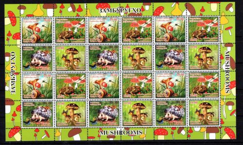 Tadschikistan MiNr. 1027-1030 Kleinbogen-Zusammendruck postfrisch Pilze