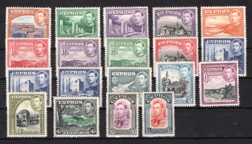 Zypern MiNr. 136-54 Falz