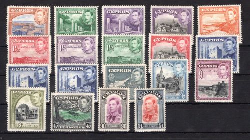 Zypern MiNr. 136-154 Falz