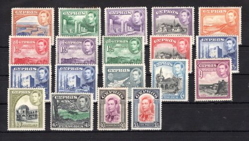 Zypern MiNr. 136-54 Falz